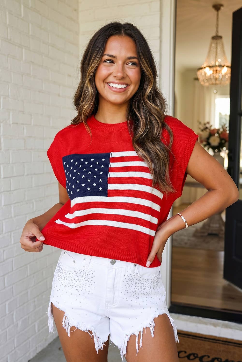 Stars and Stripe Dolman Short Sleeve
