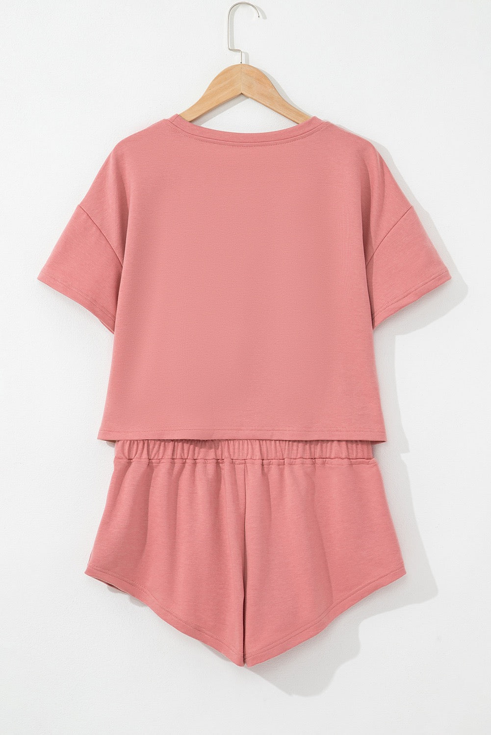 Cropped tee & ruffle skort set