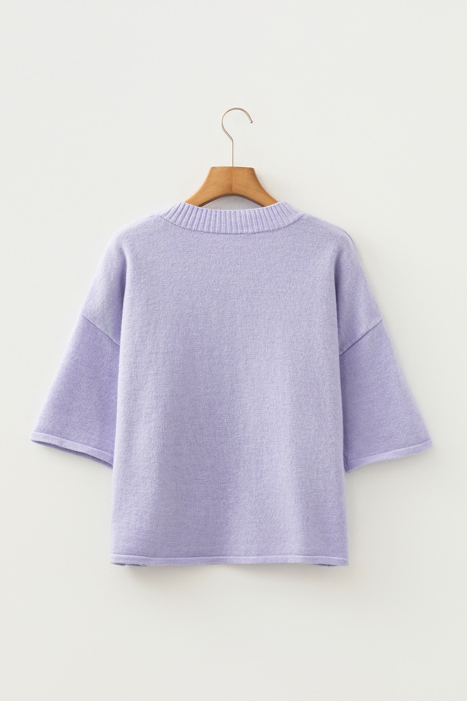 Orchid 3/4 sleeve knit button down