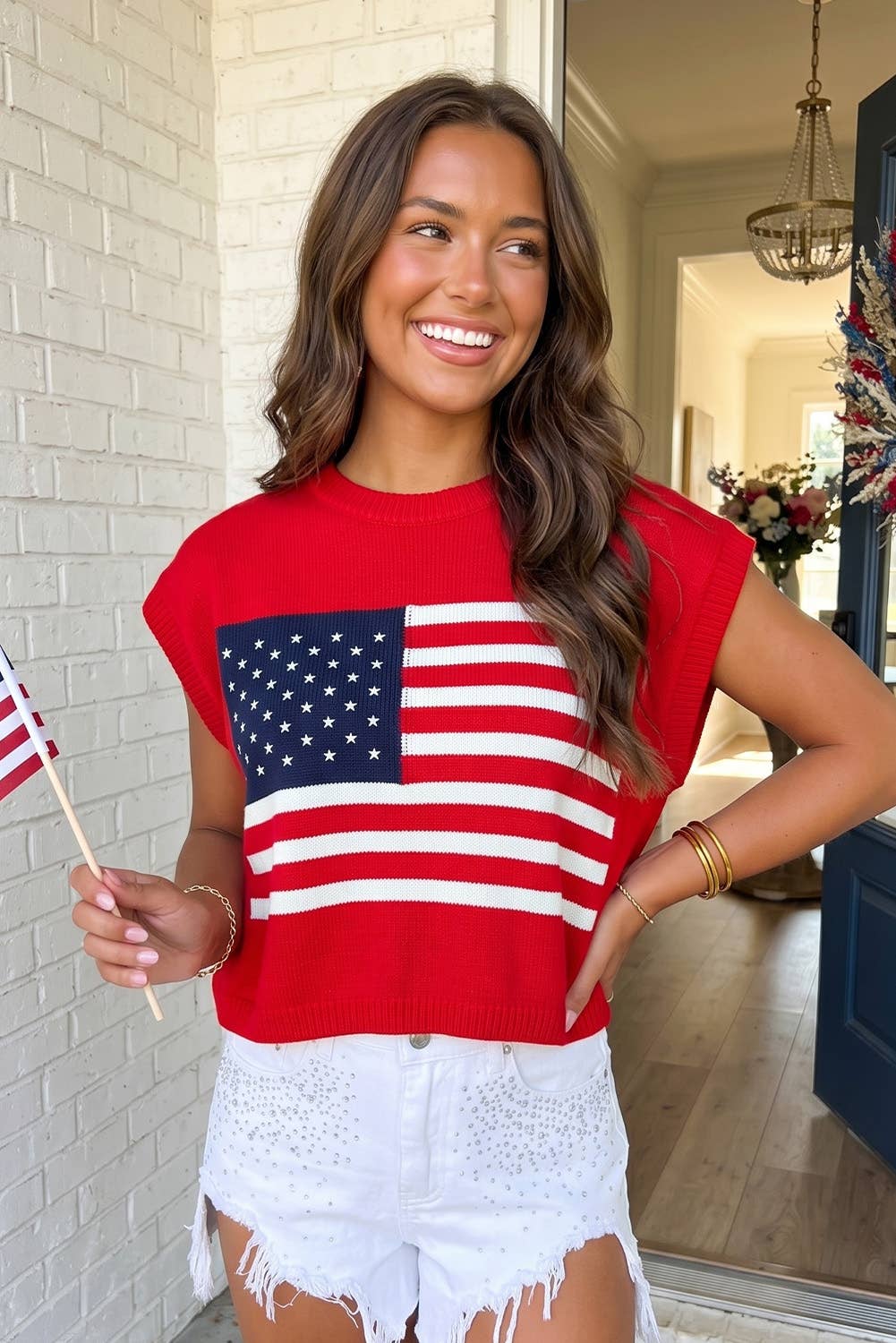 Stars and Stripe Dolman Short Sleeve