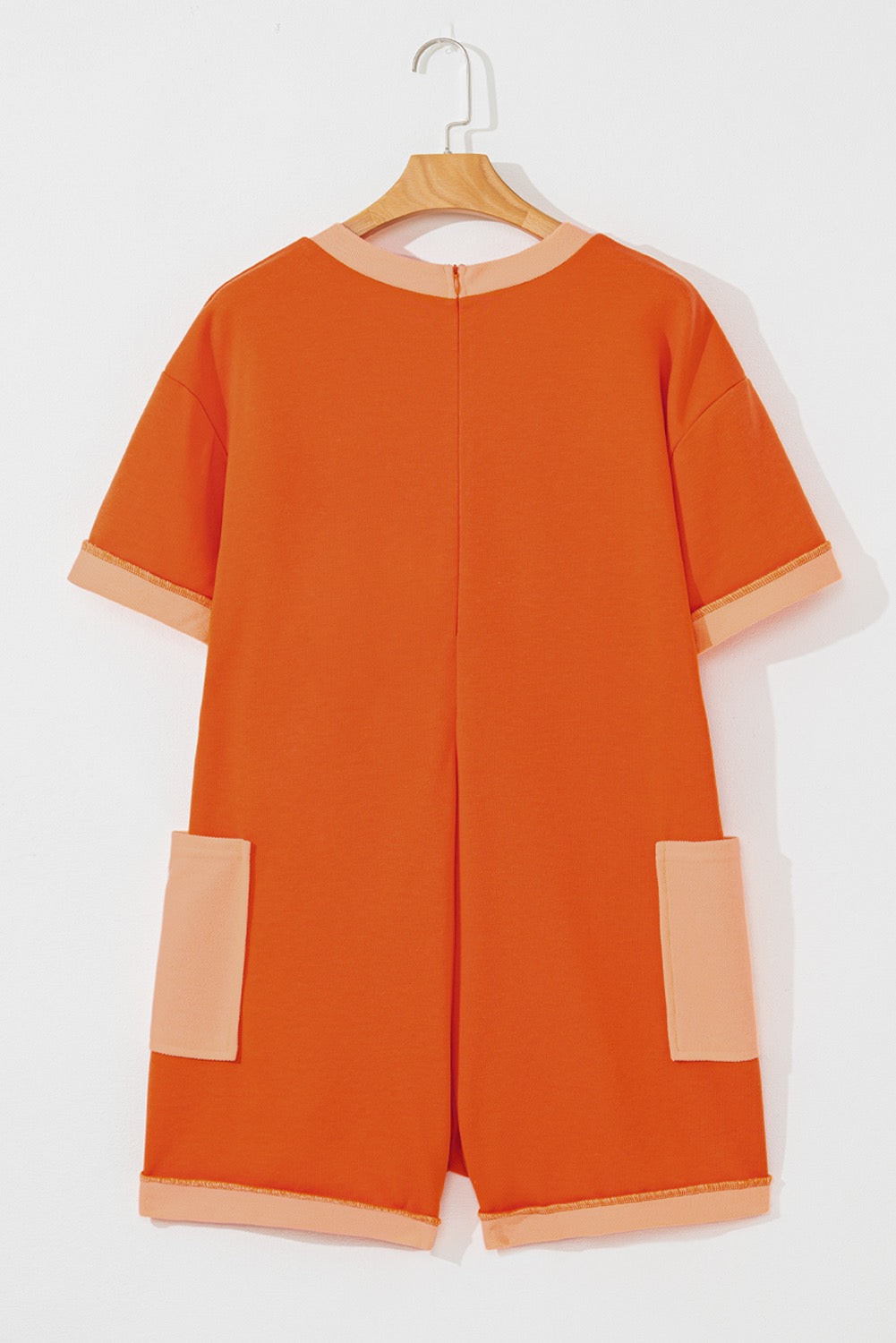Orange two tone pocket romper