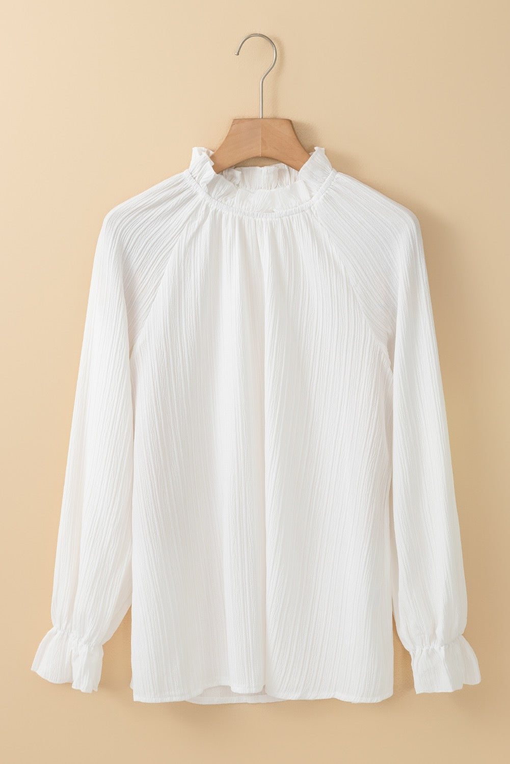 Frilled Mock Neck