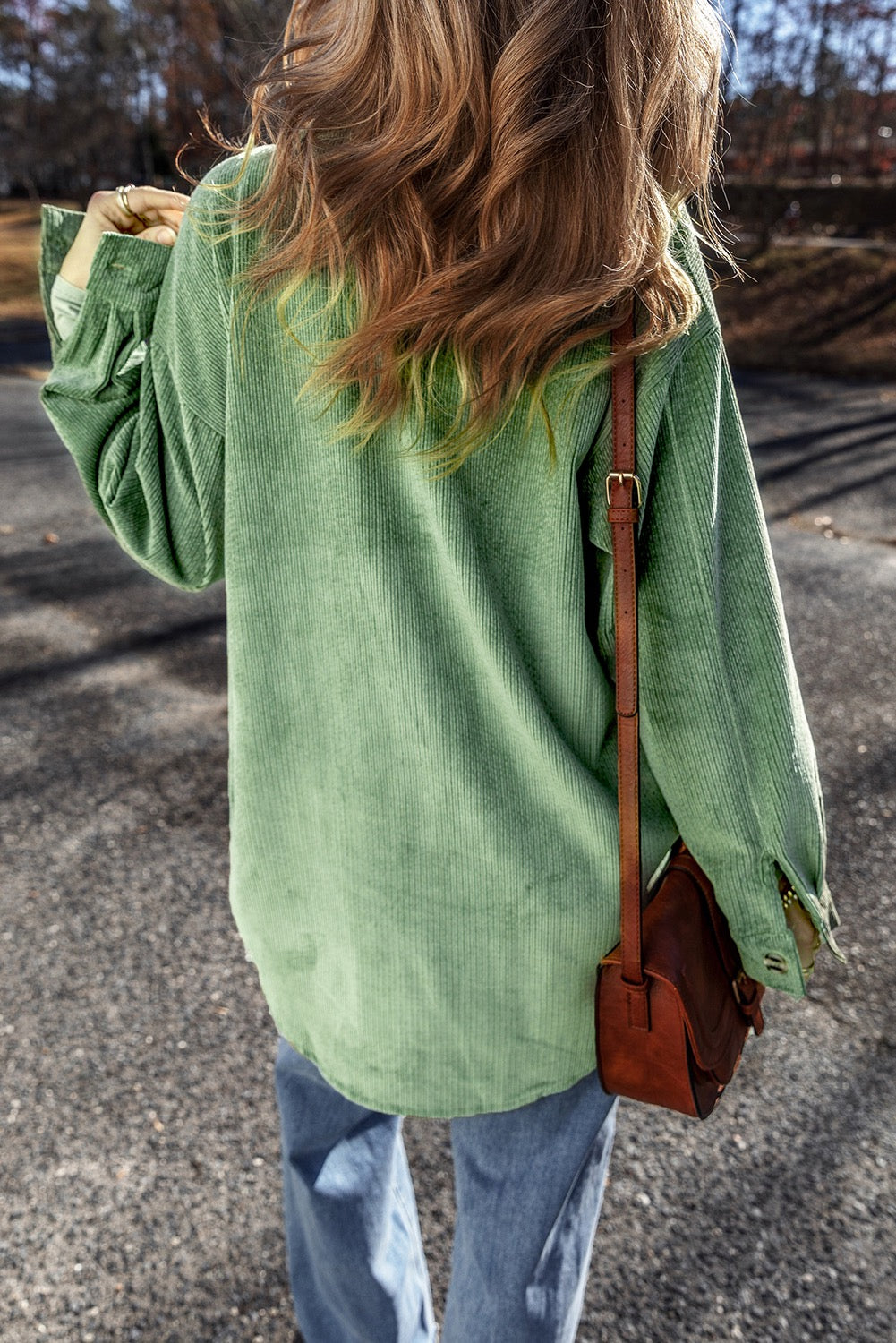 Button Up Corduroy Shacket