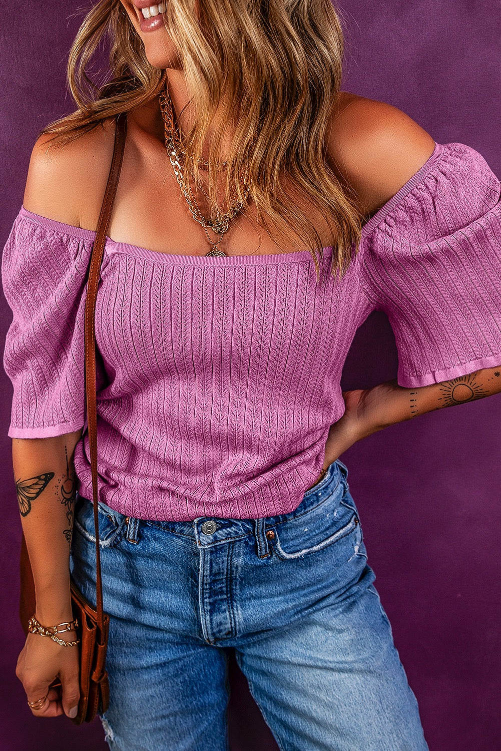 Square Neck Knit Top