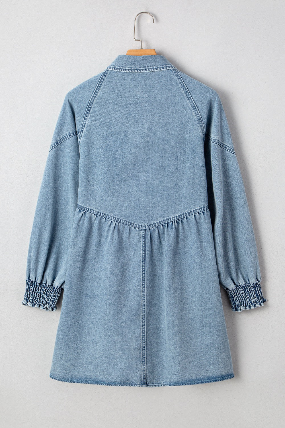 Beau Blue Flared Denim Mini Dress