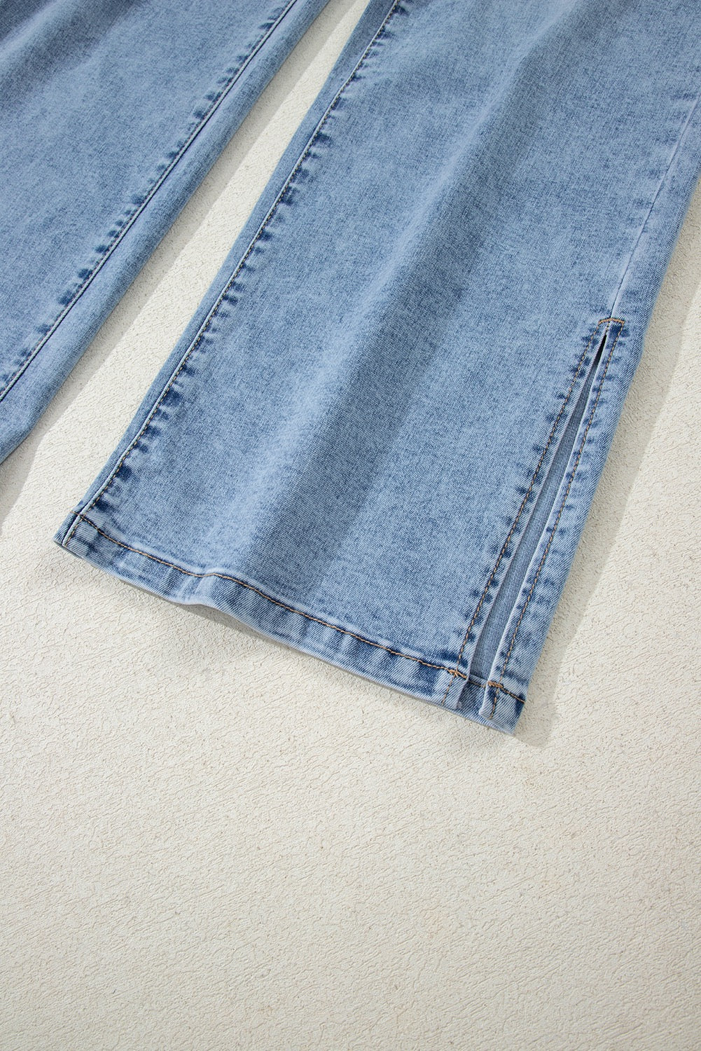 Slit Leg High Rise Draw String Jean