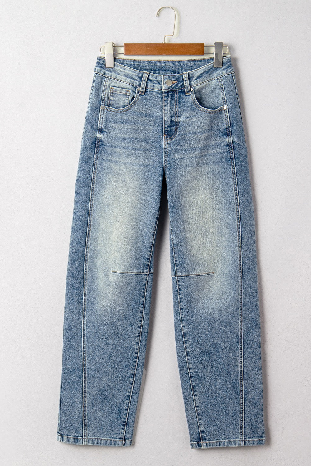 Vintage Washed Straight Leg Denim