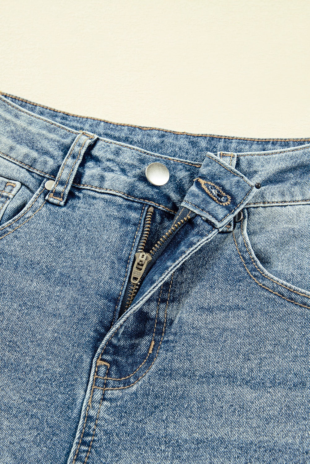Vintage Washed Straight Leg Denim