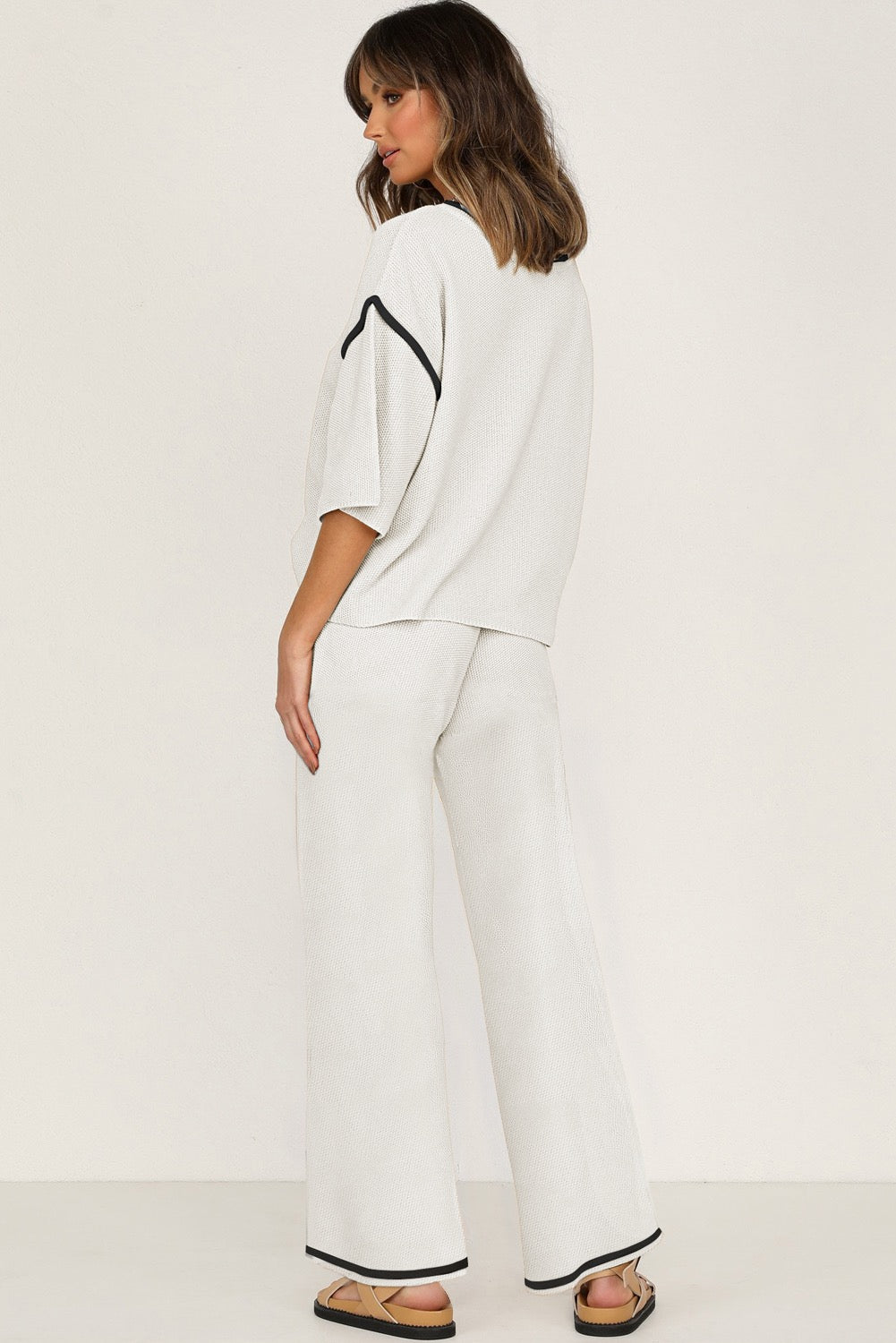Contrast Trim Oversized Everyday Set