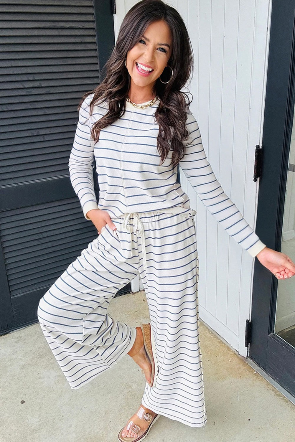 Striped Long Sleeve Set