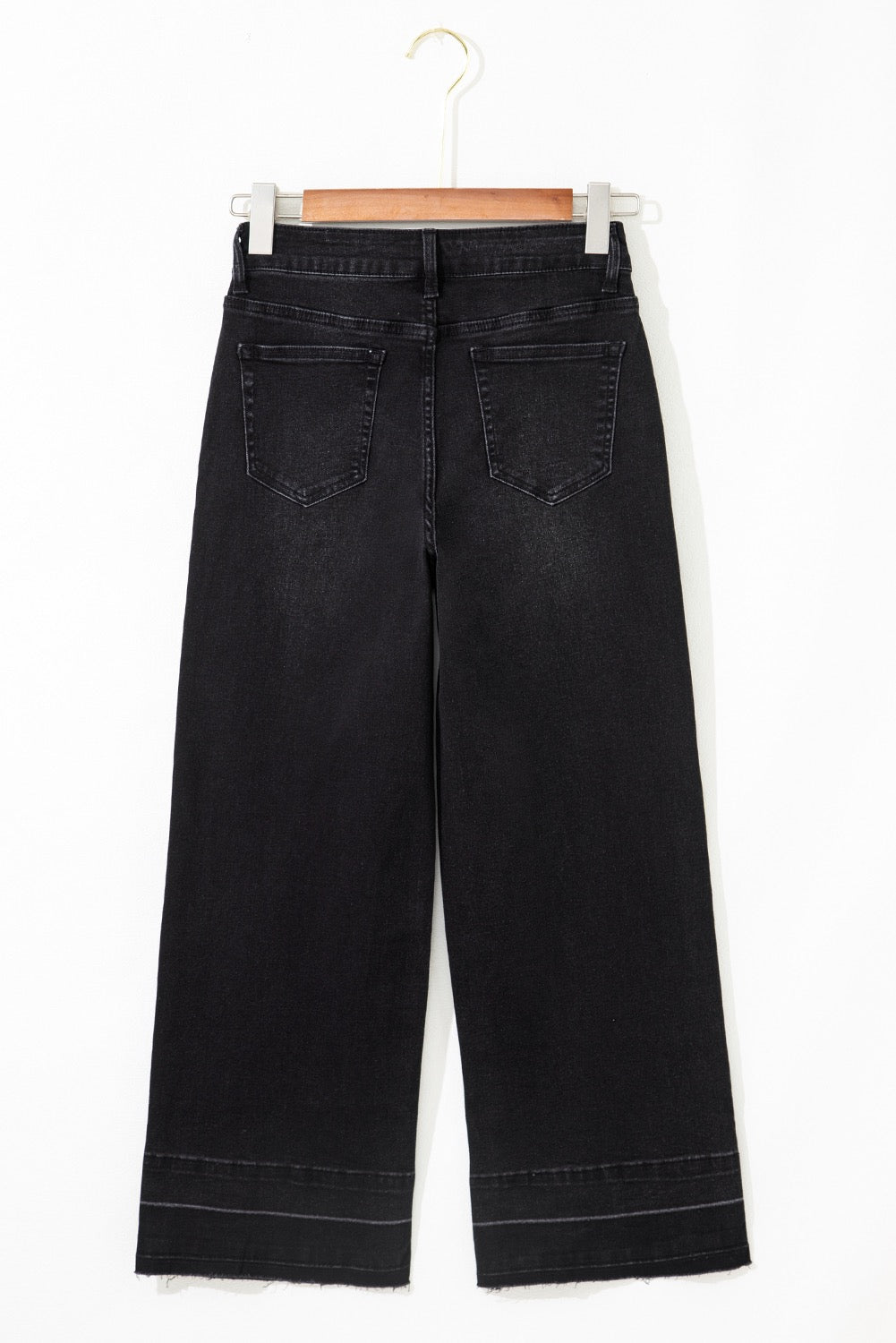 Raw Hem Straight Leg High Waisted jeans