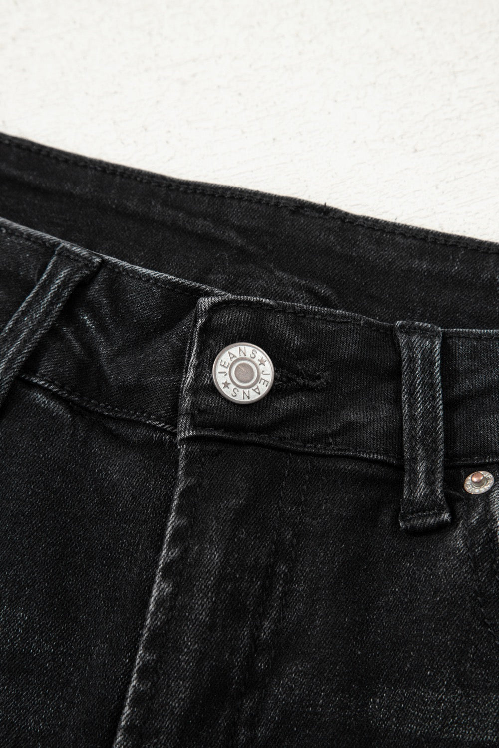 Raw Hem Straight Leg High Waisted jeans