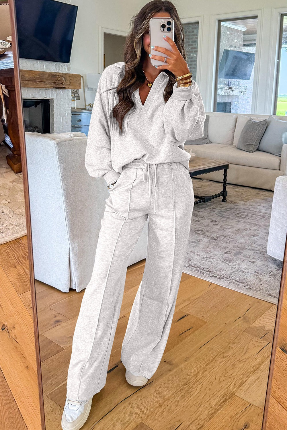 Polo Collar Pullover Set