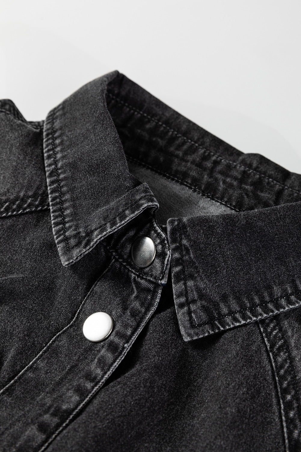 Raw Denim Loose Shirt Dress