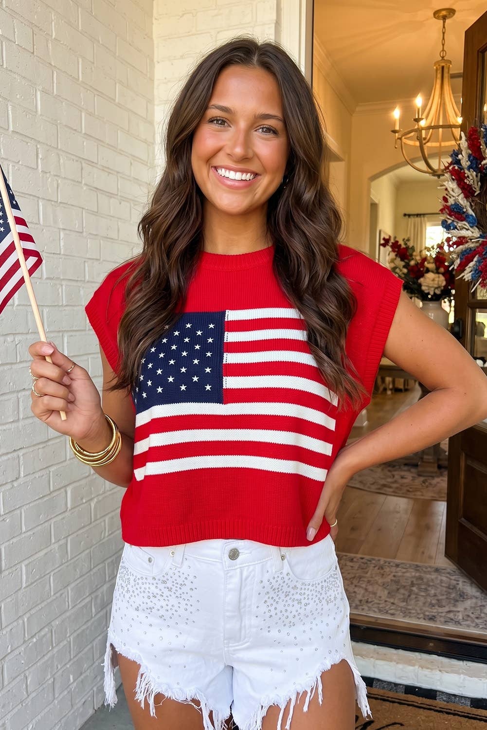 Stars and Stripe Dolman Short Sleeve